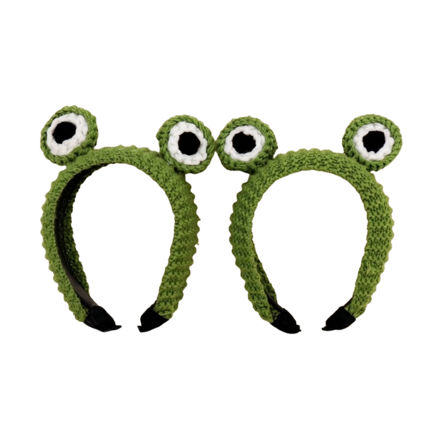 Frog-Eye Cozy Crochet Headband Set